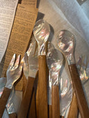 Wooden Handle Shell Cutlery Set