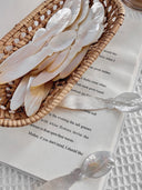 Yellow Butterfly Shell Squirrel Tail Spoon