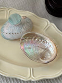 Light Blue Abalone Crystal Dish