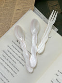 Wave Shell Spoon & Fork Set