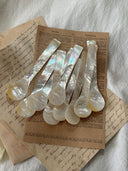Yellow Butterfly Shell Round Spoon