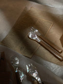 Wooden Handle Shell Cutlery Set