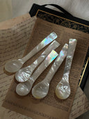 Yellow Butterfly Shell Round Spoon