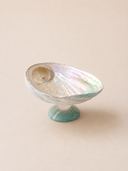 Light Blue Abalone Crystal Dish