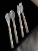 Mother-of-Pearl Shell Beaded Cutlery Set