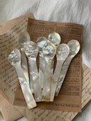 Yellow Butterfly Shell Round Spoon