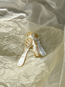 Yellow Butterfly Shell Squirrel Tail Spoon