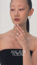 Apple Slice Ring - Clear Stone