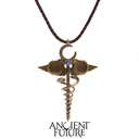 Crescent Serpent Staff Necklace