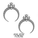 Crescent Cross Earrings