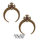 Crescent Cross Earrings