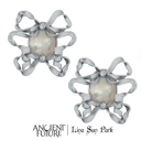 Mother-of-Pearl Ribbon Earrings