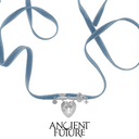 Hearted Lock Velvet Chocker/Brooch