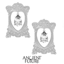 Carved Heart Frame Earrings