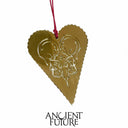 HEART BOOK WITH GOLD SWAN BOOKMARK