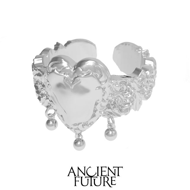 PROVERBS OF LOVE 24AW / Carved Heart Ring with Beads