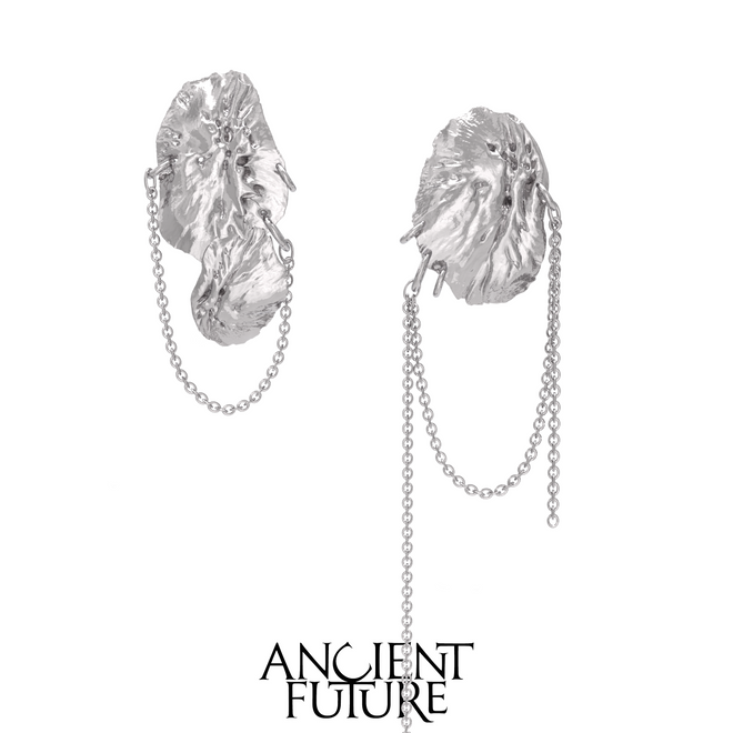 THE MIRAGE OF ABYSS 24SS / FISH BONE EARRINGS