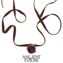 Apple Tree Button Ribbon Necklace