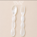 Wave Shell Spoon & Fork Set