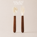 Wooden Handle Shell Cutlery Set