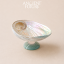 Light Blue Abalone Crystal Dish