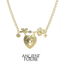 Hearted Lock Necklace/ Brooch