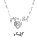 Hearted Lock Necklace/ Brooch