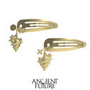 MAPLE LEAF SHELL HAIR CLIPS SET