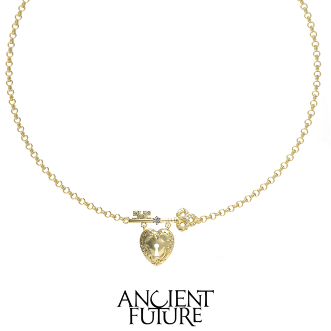 PROVERBS OF LOVE 24AW / Mini Hearted Lock Necklace