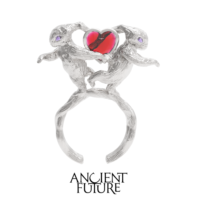  RABBIT 23AW / LUCKY RABBIT BACK TO BACK DANCE RING (HEART)