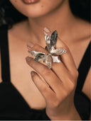 HUNTER 23SS / BROKEN MOTH RING WITH PEARL