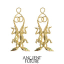HUNTER 23SS / DOUBLE GRASS LIZARD EARRINGS