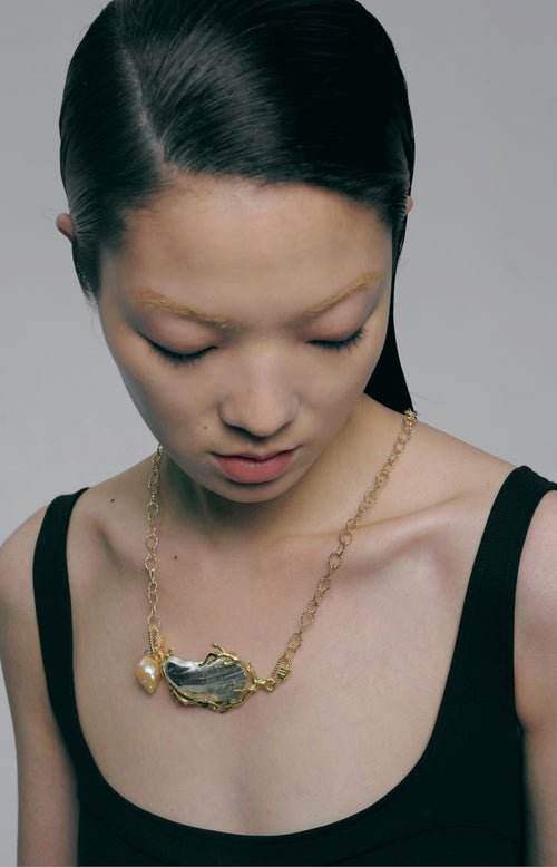 AQUINKA 22AW / MUSSEL NECKLACE / EYE PATCH