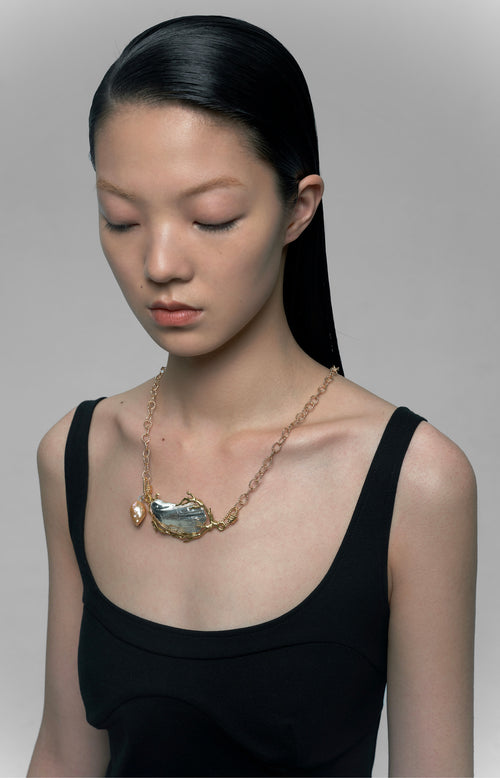 AQUINKA 22AW / MUSSEL NECKLACE / EYE PATCH