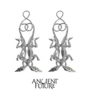 HUNTER 23SS / DOUBLE GRASS LIZARD EARRINGS