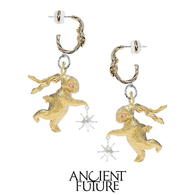 RABBIT 23AW / LUCKY RABBIT SOLO DANCE EARRINGS (KNOT)
