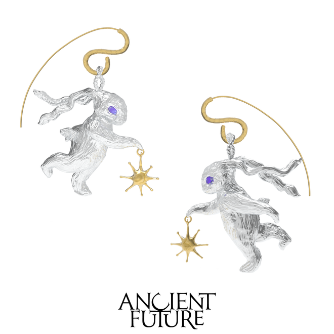 RABBIT 23AW / LUCKY RABBIT SOLO DANCE EARRINGS (HOOK)